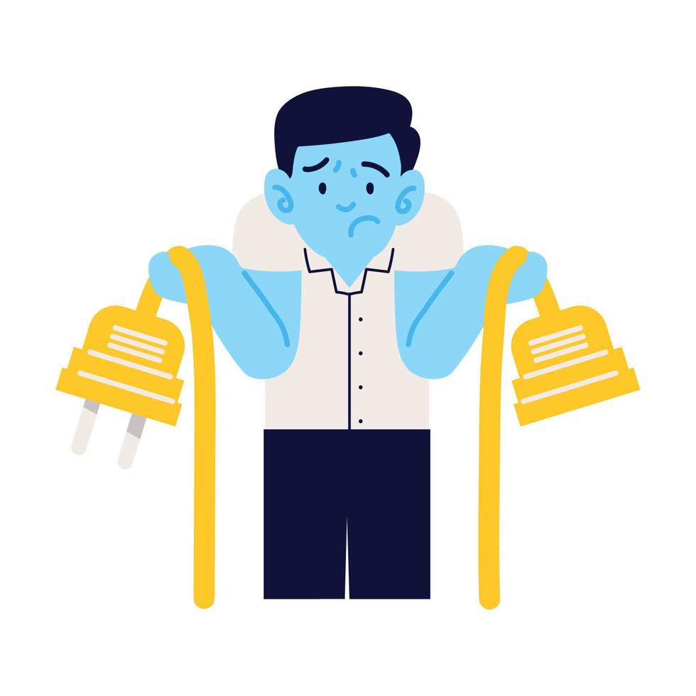 man with 404 error, concept vector