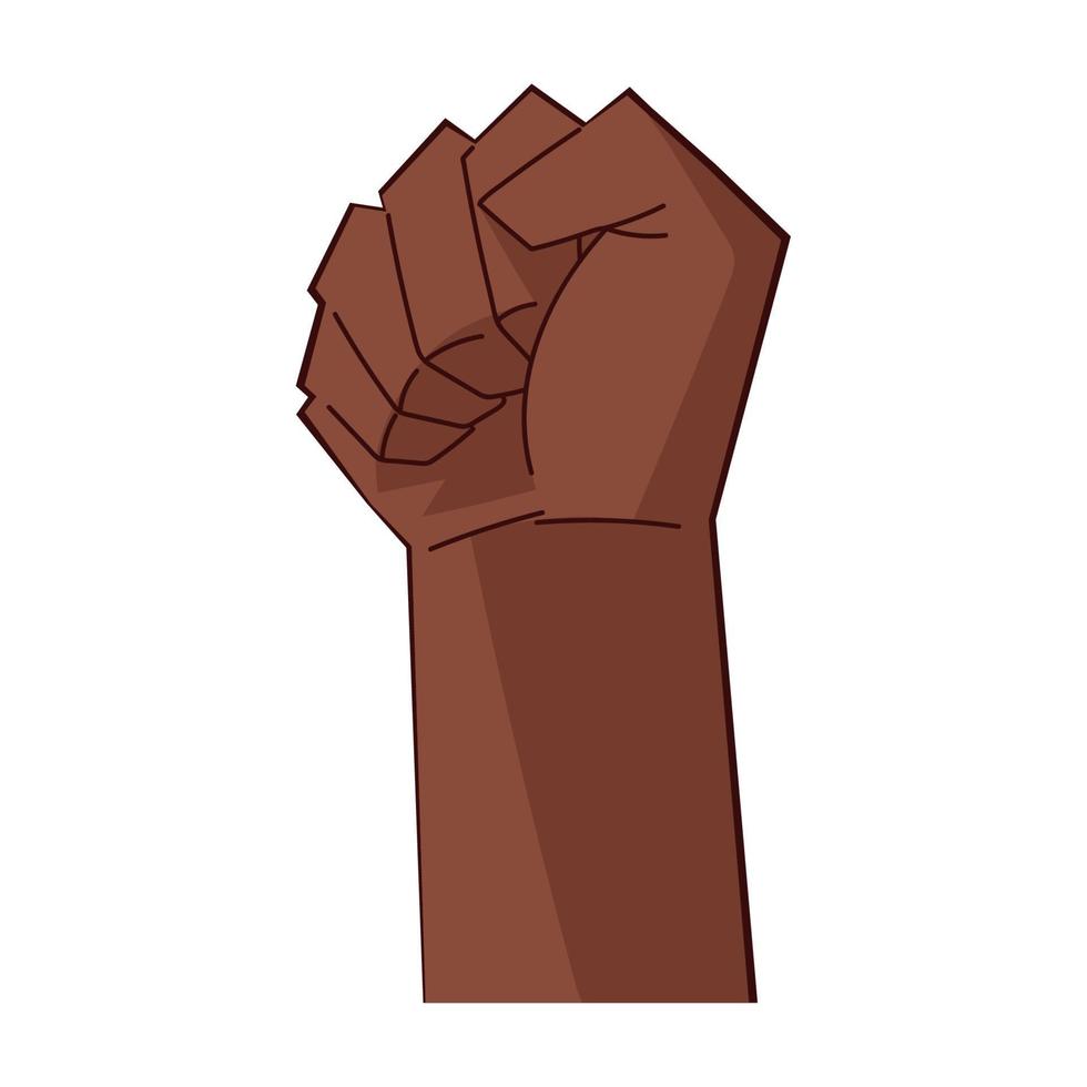 black fist hand vector