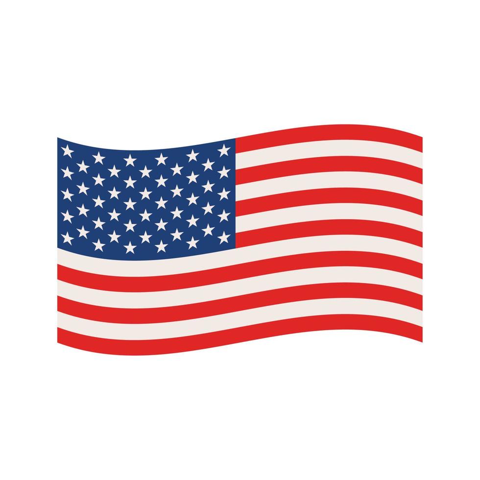 ondeando la bandera de los estados unidos de america vector