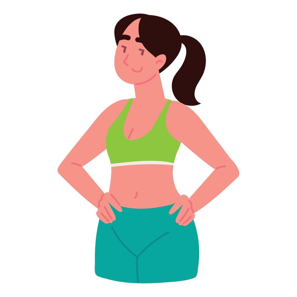 woman in sportswear fitness vector