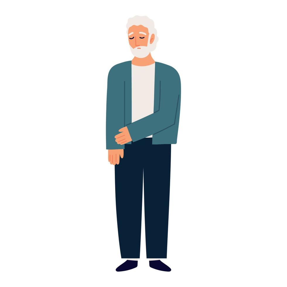 sad old man vector