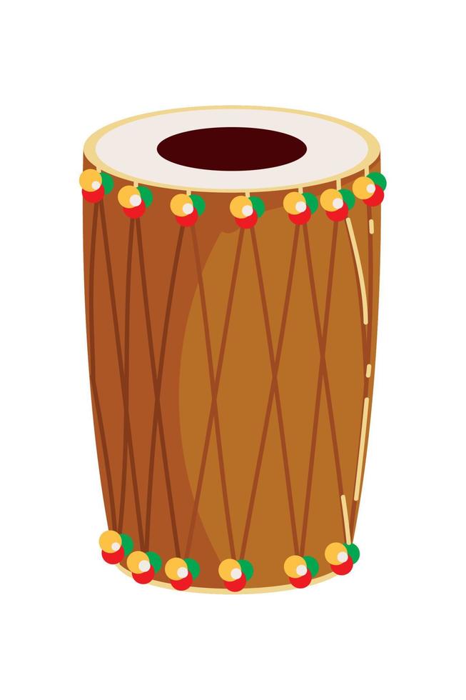 indian drum instrument vector