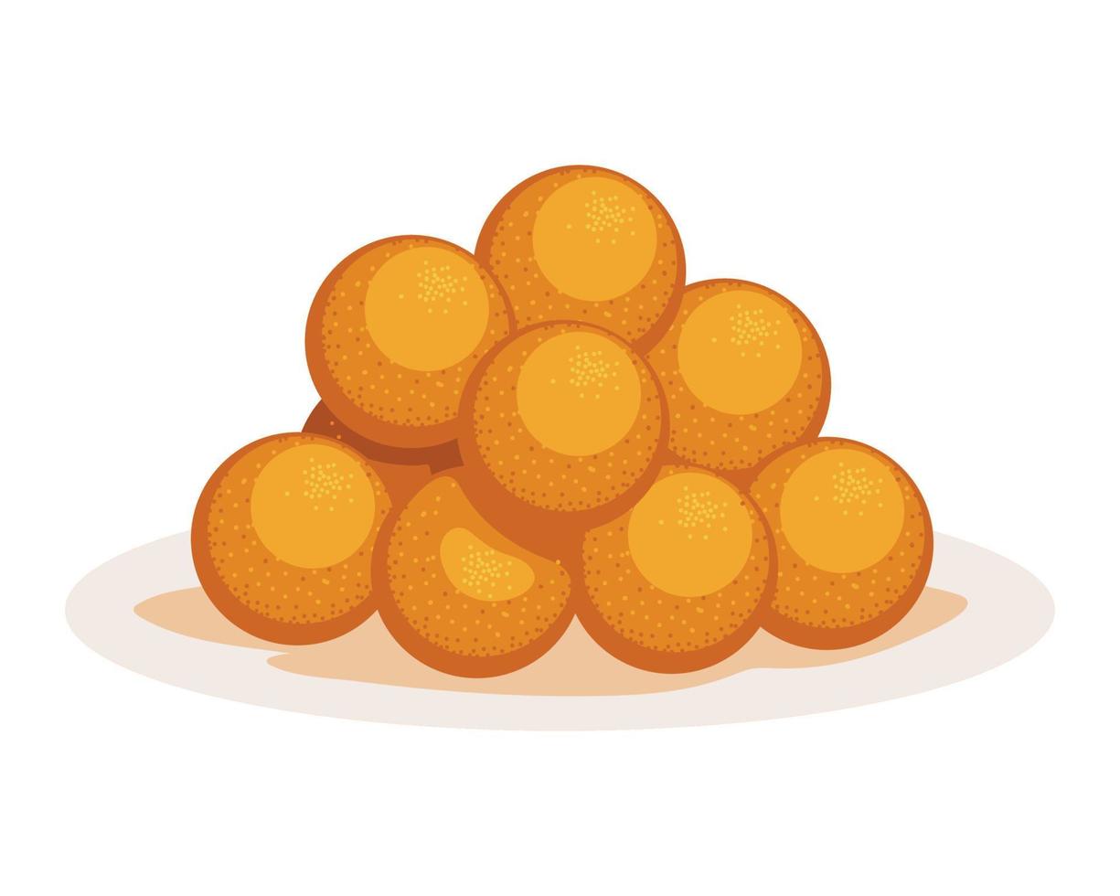 indian food in plate vector