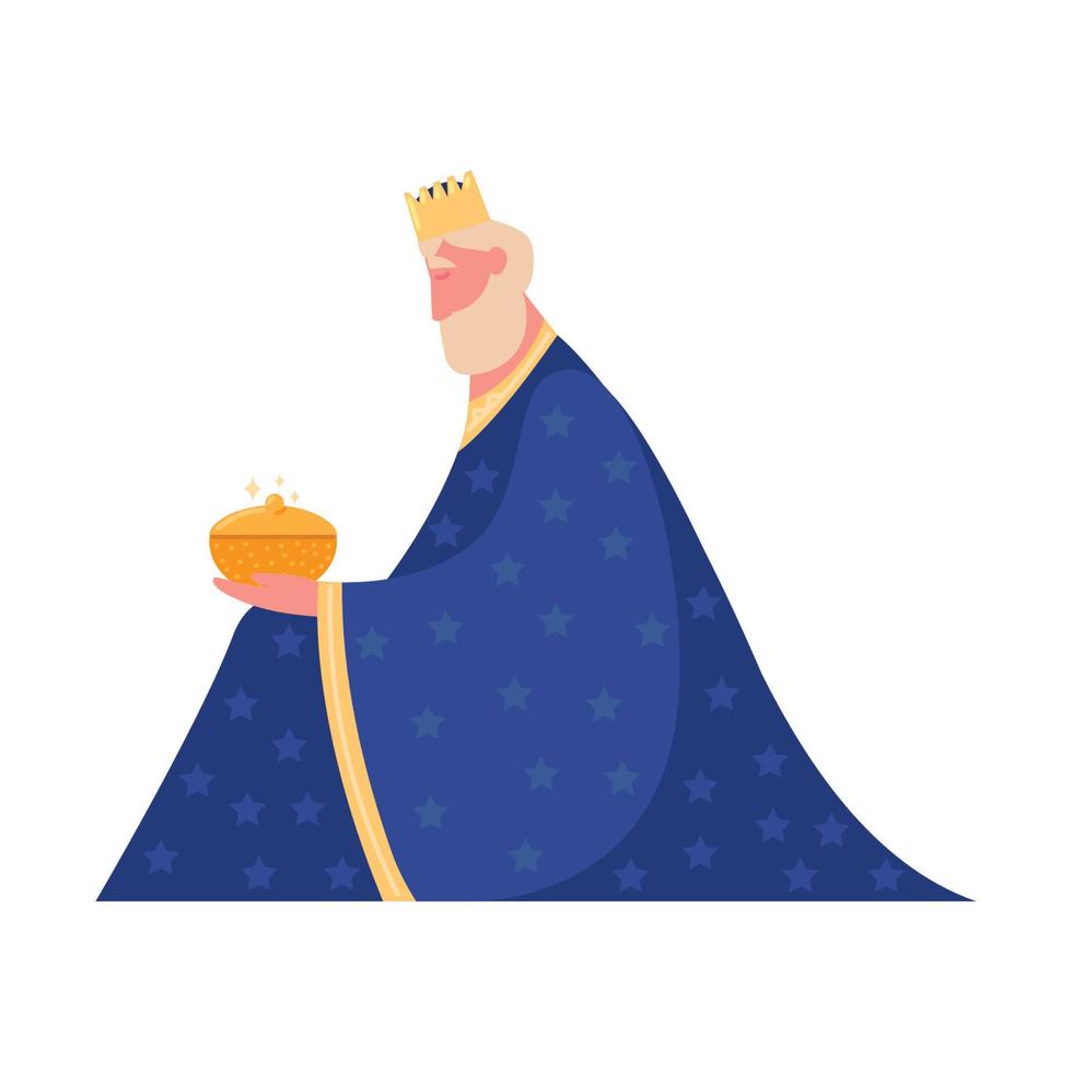 king wise with gift vector