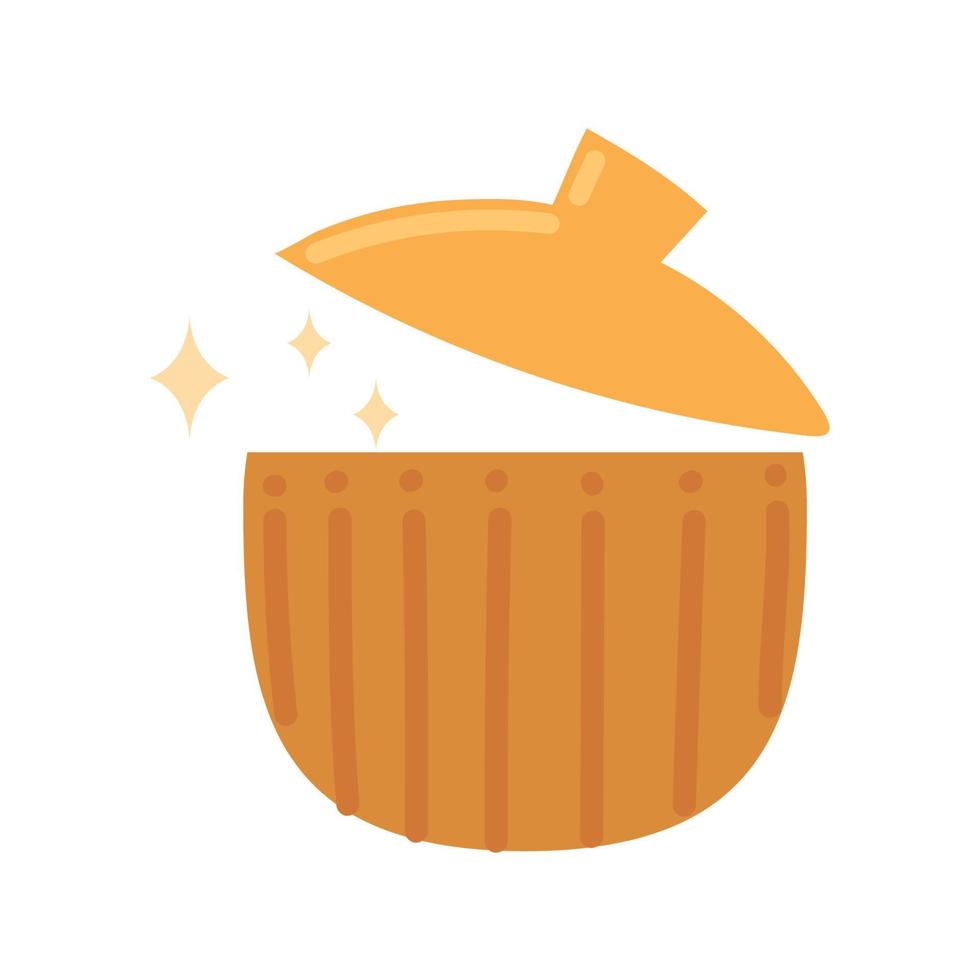 empty golden pot vector