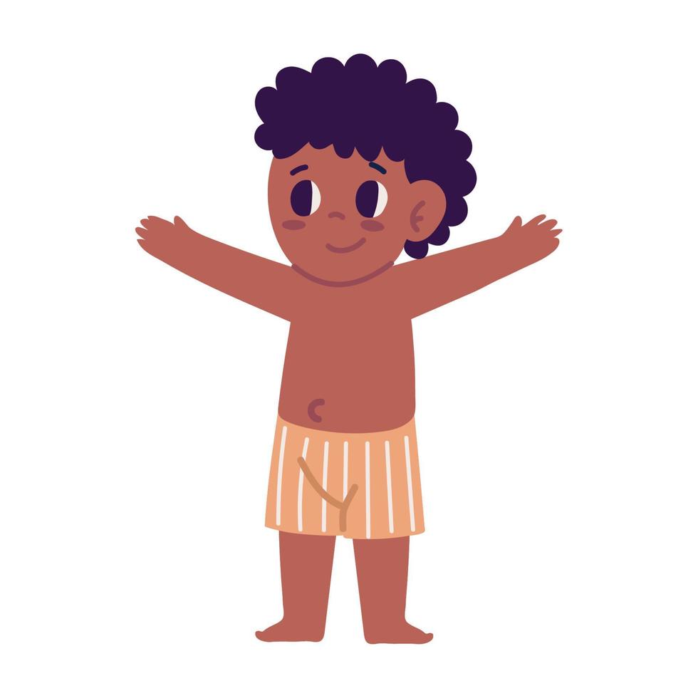 little afro boy vector