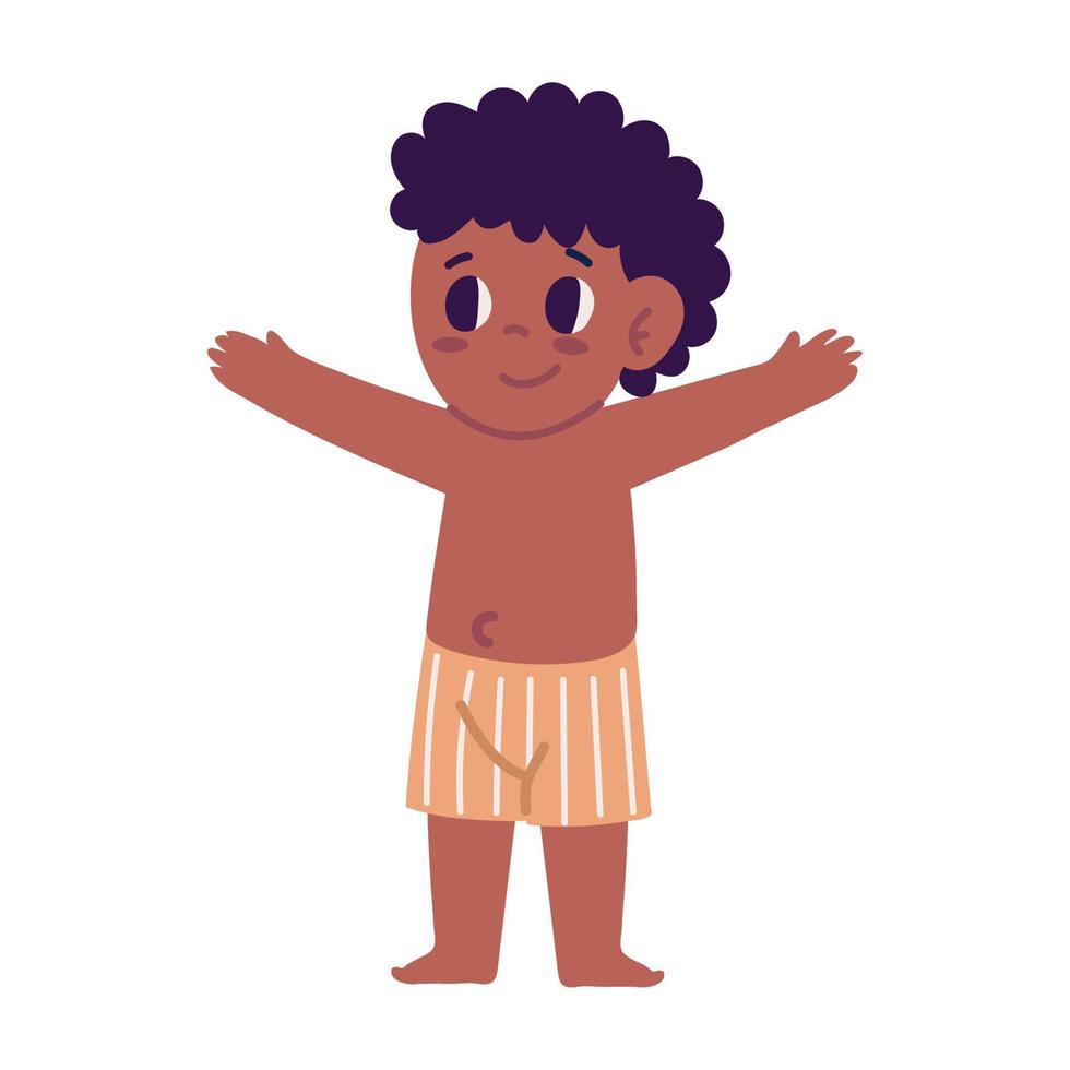 niño afro vector