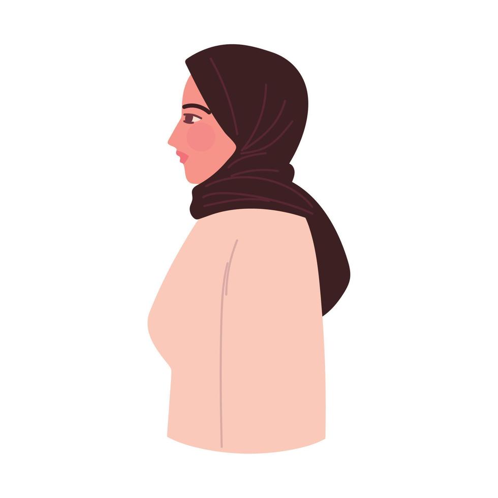 iranian woman with hijab vector