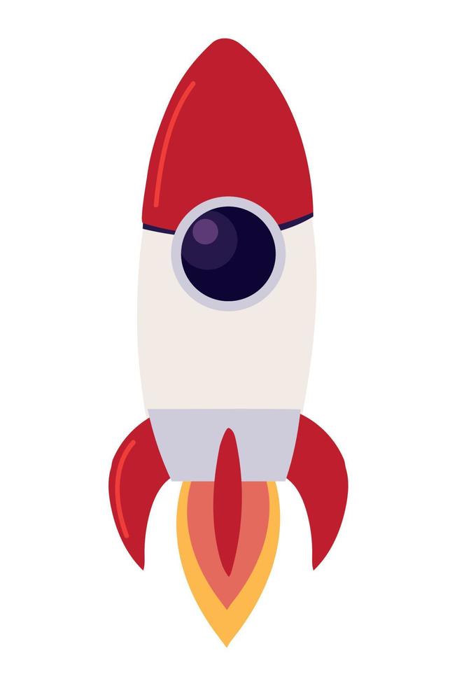spaceship cartoon icon vector