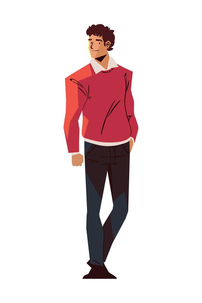 masculine man character vector