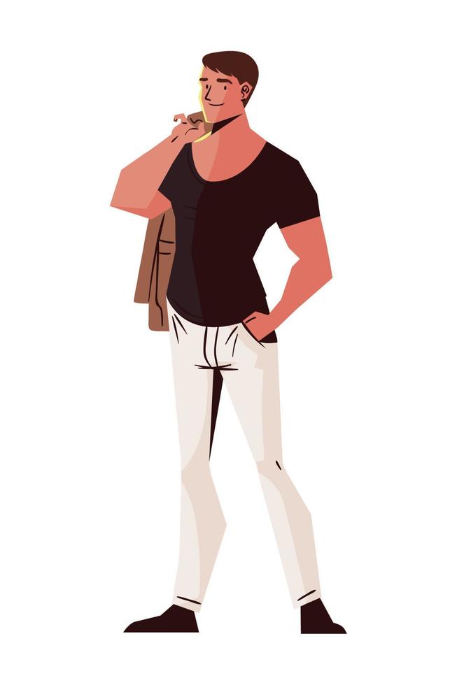 man with jacket vector