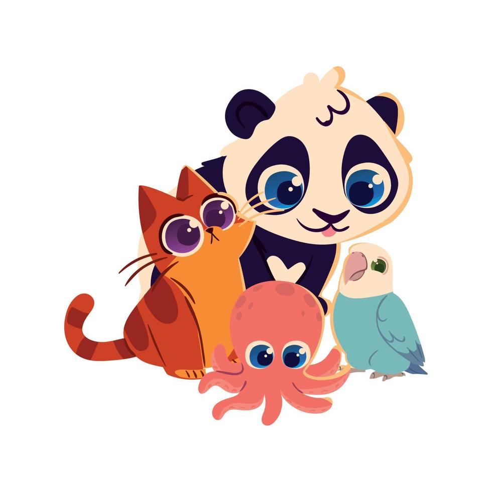 cute animals wildlife vector