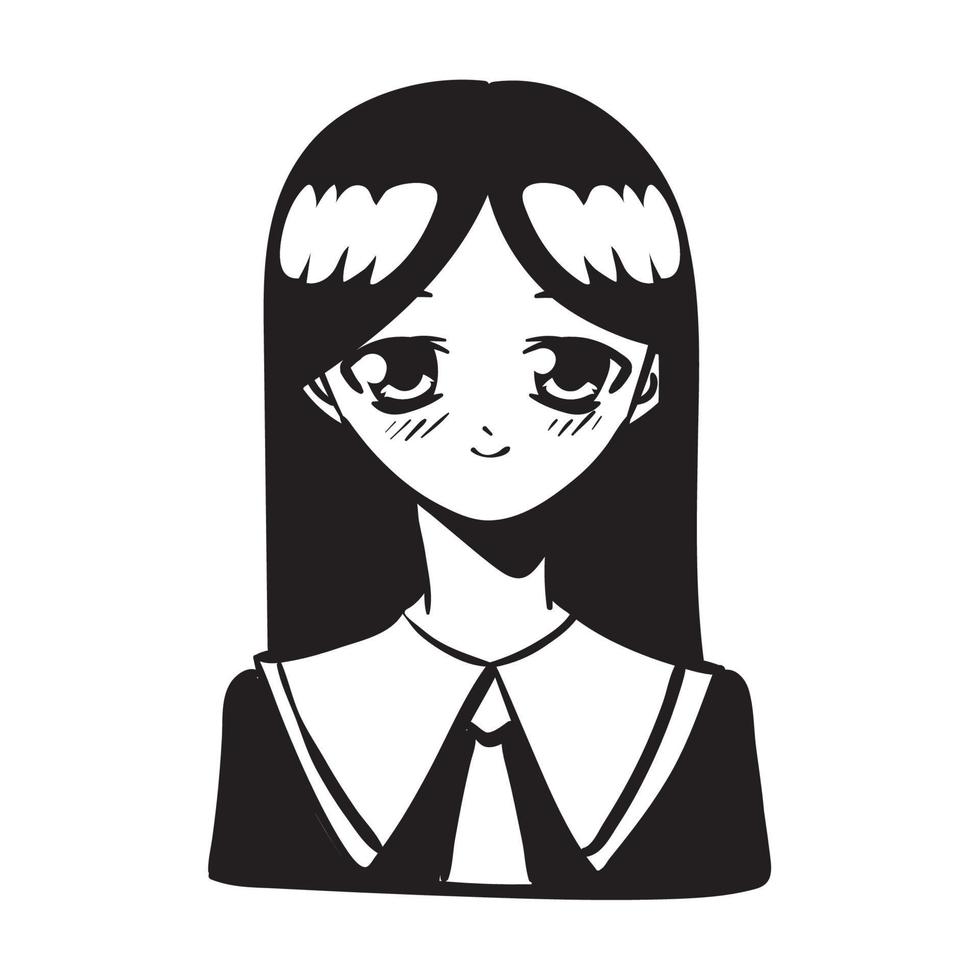 anime girl character vector