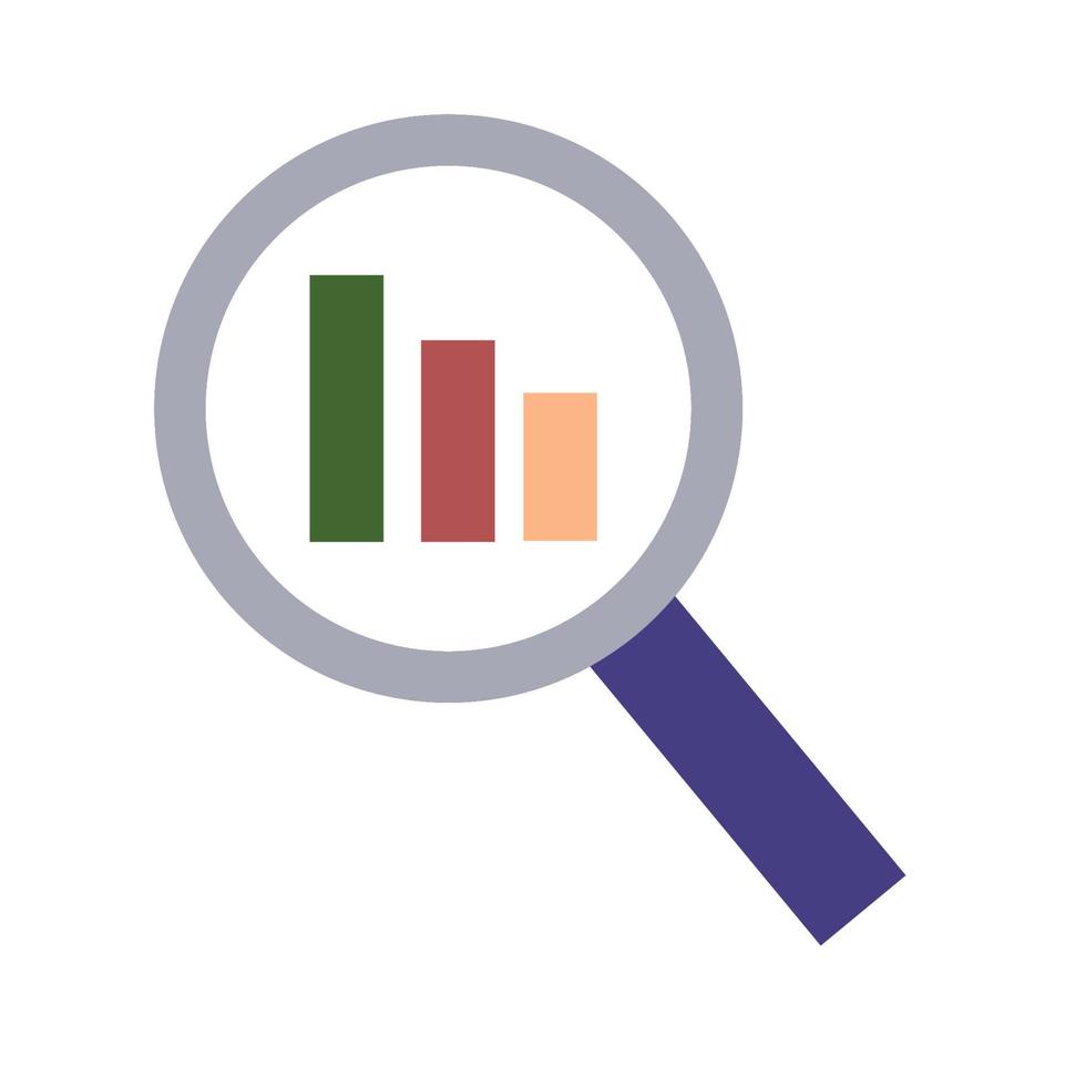 gráfico de evaluación comparativa en la lupa vector