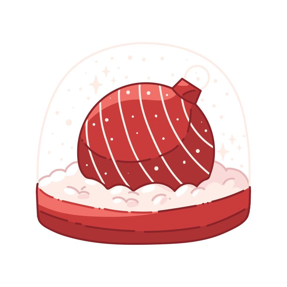 crystal ball christmas icon vector