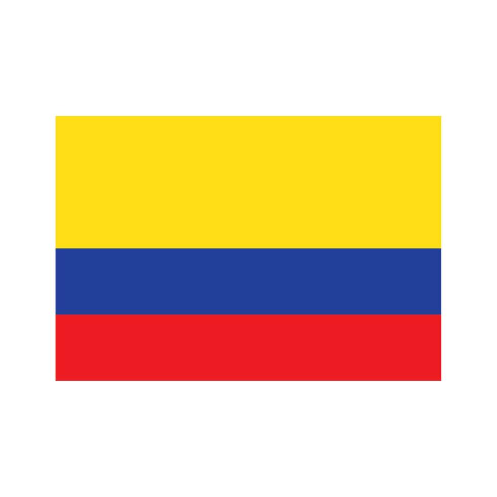 icono de la bandera colombiana vector