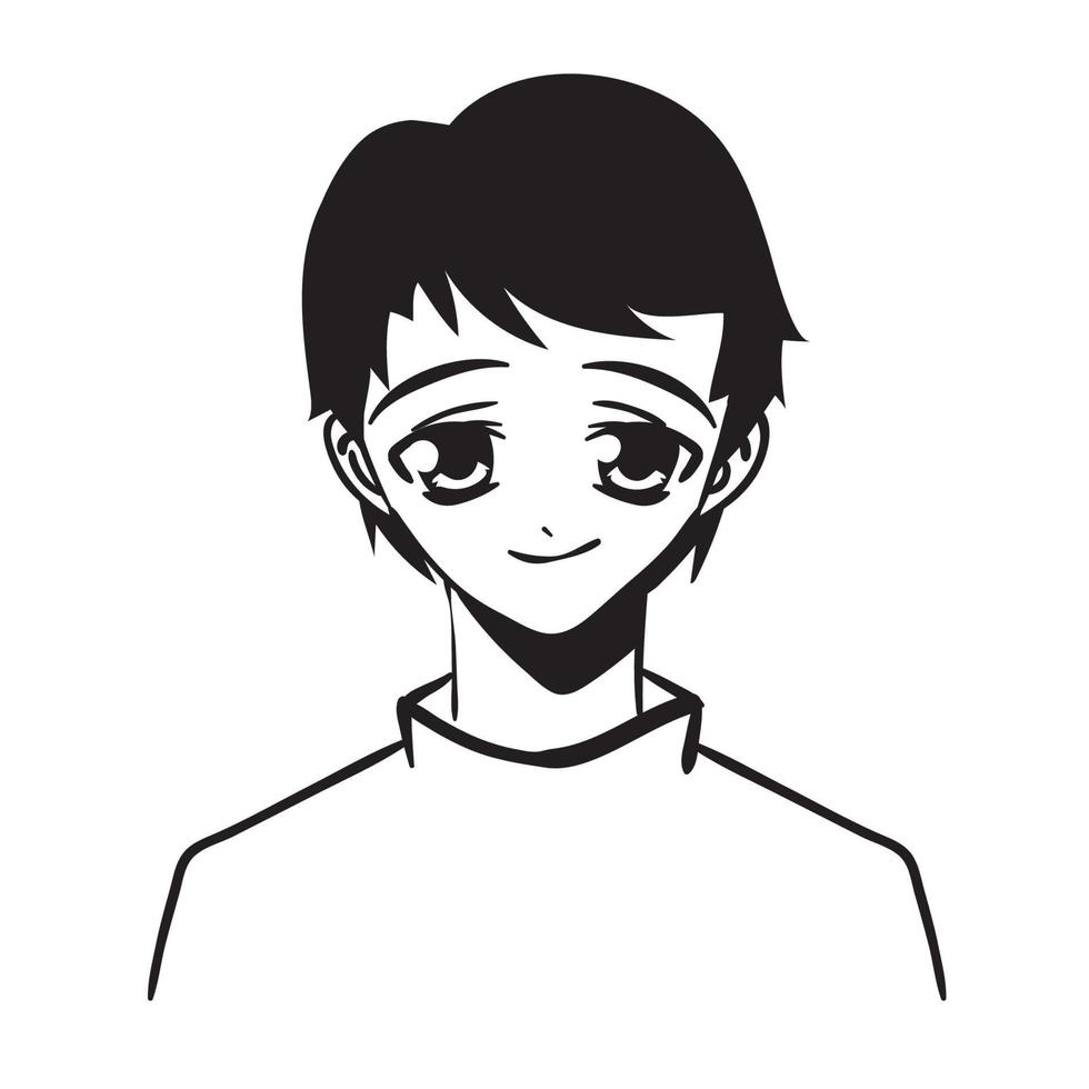 anime guy character vector