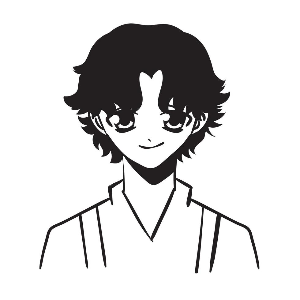 Anime Man Avatar vector