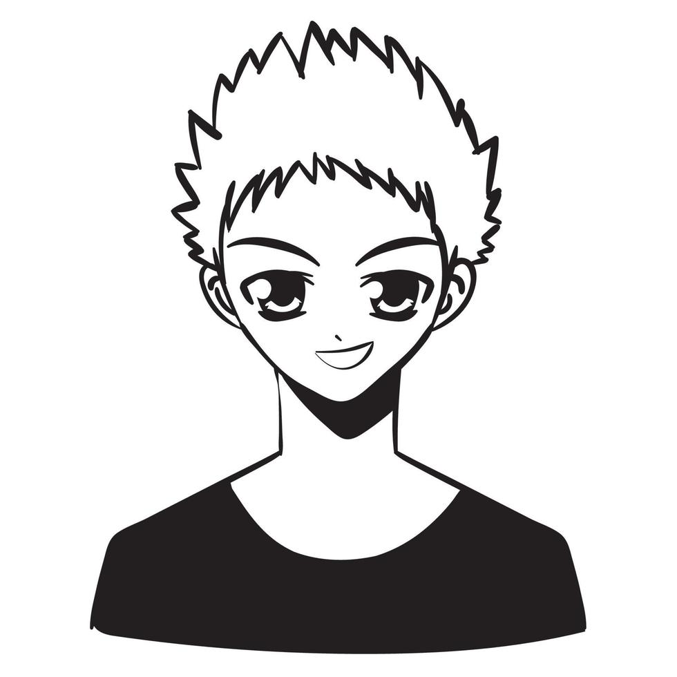 anime young man vector