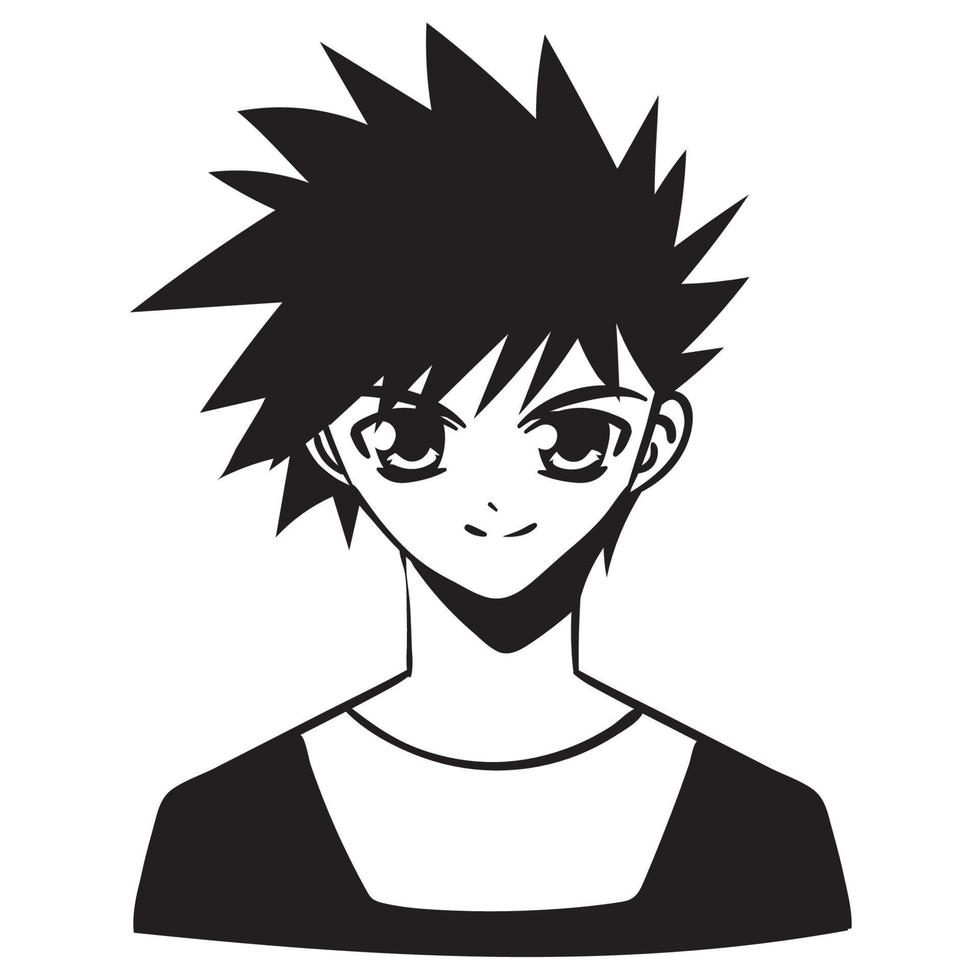 character boy anime vector