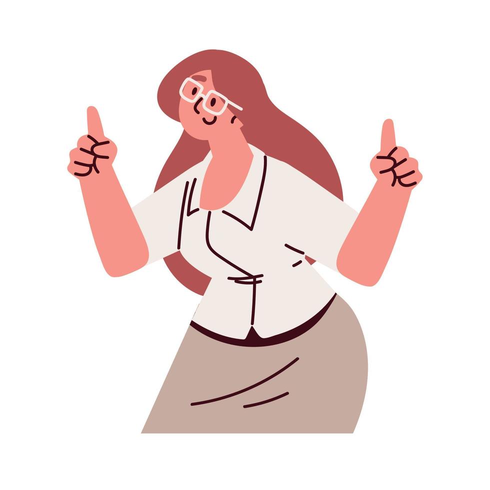 business woman with glasses vector