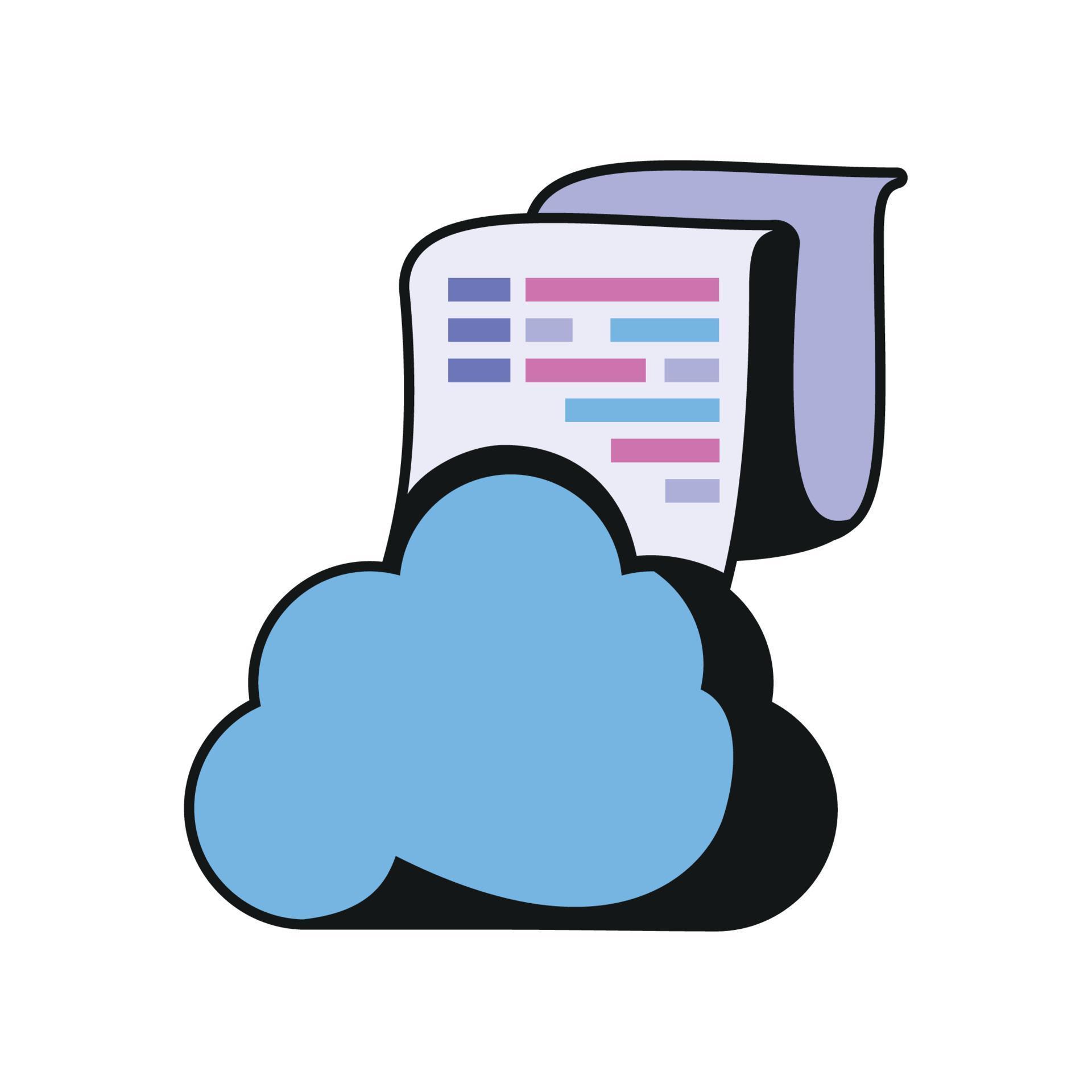 cloud storage web development 16756588 Vector Art at Vecteezy