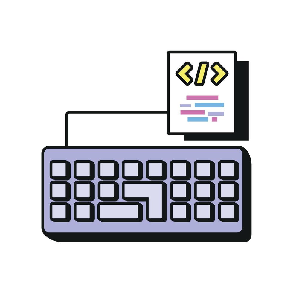 desarrollo web de teclado vector