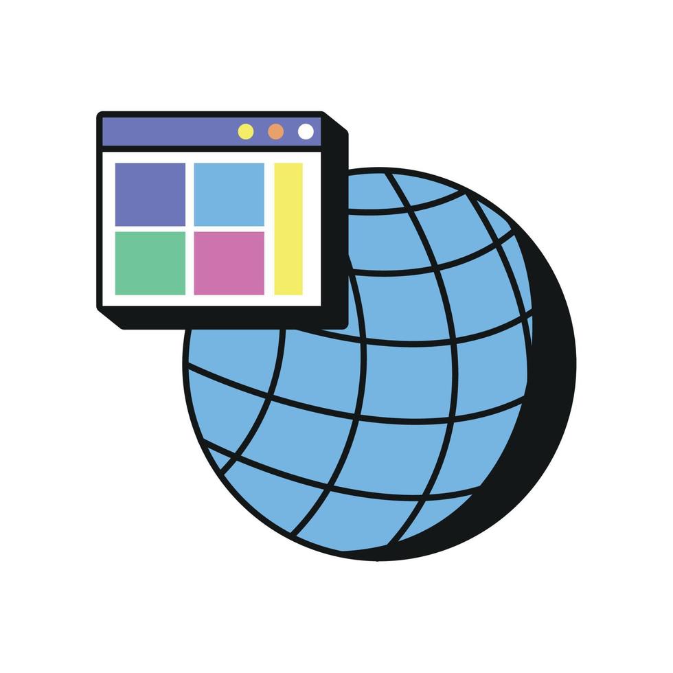 web development world vector