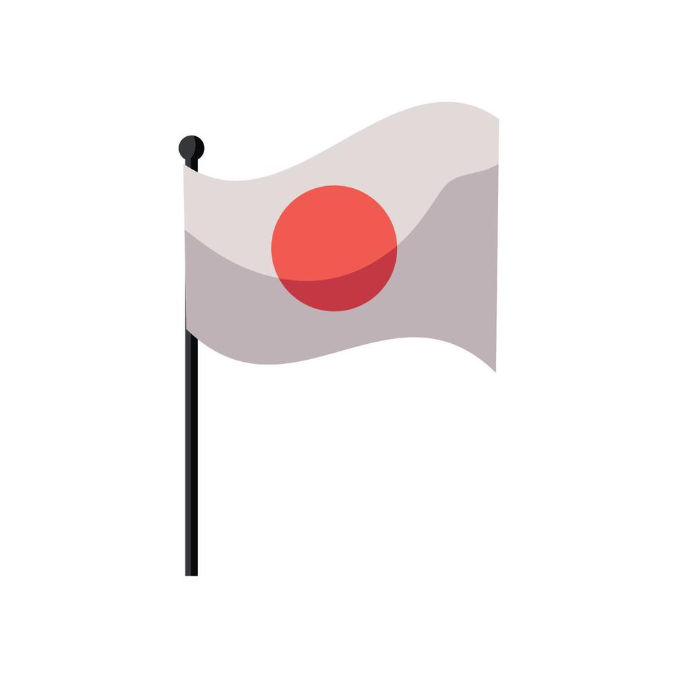 bandera de japón vector