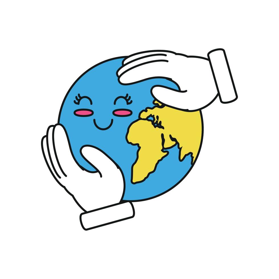 save the world concept vector