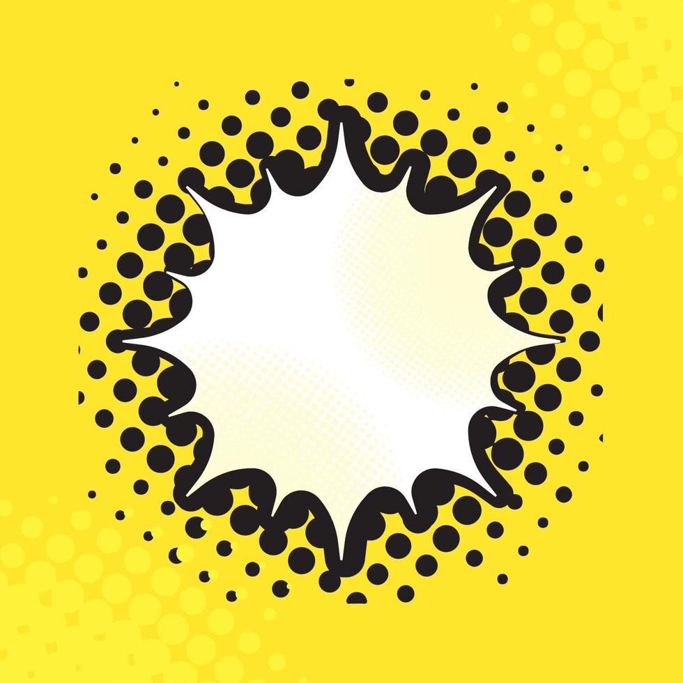 comic bubble dots halftone pop art vector