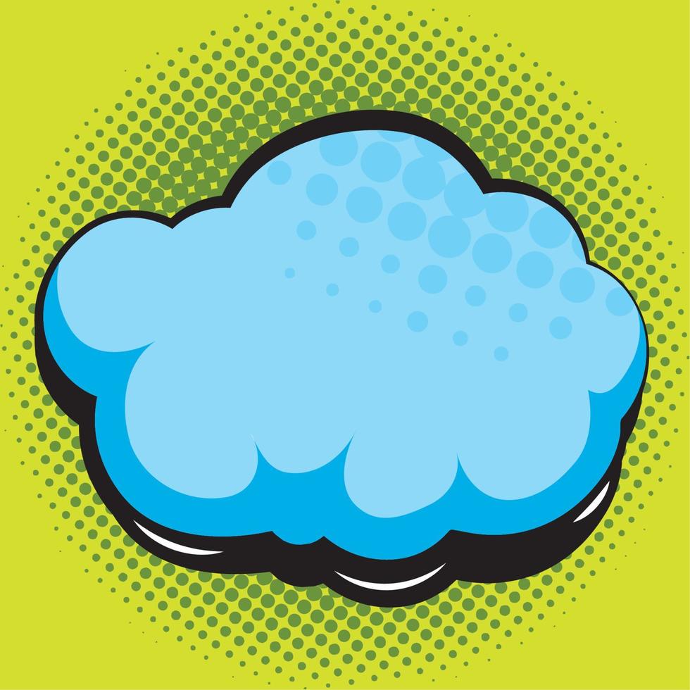 cloud on halftone background vector
