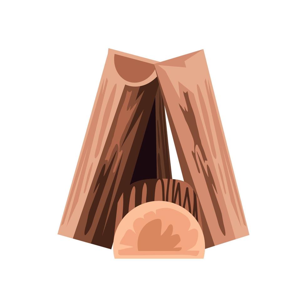 firewood isolated design vector