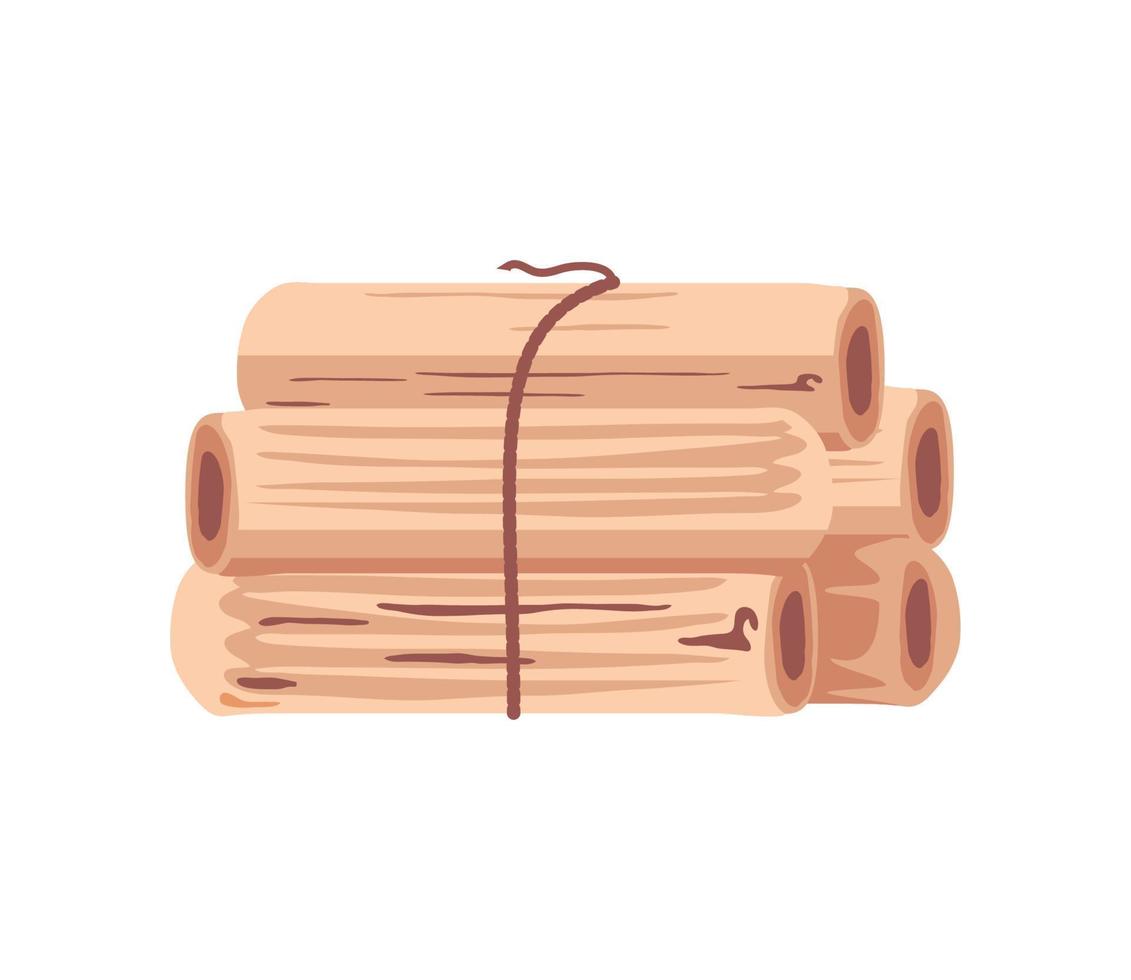 stack of firewood vector