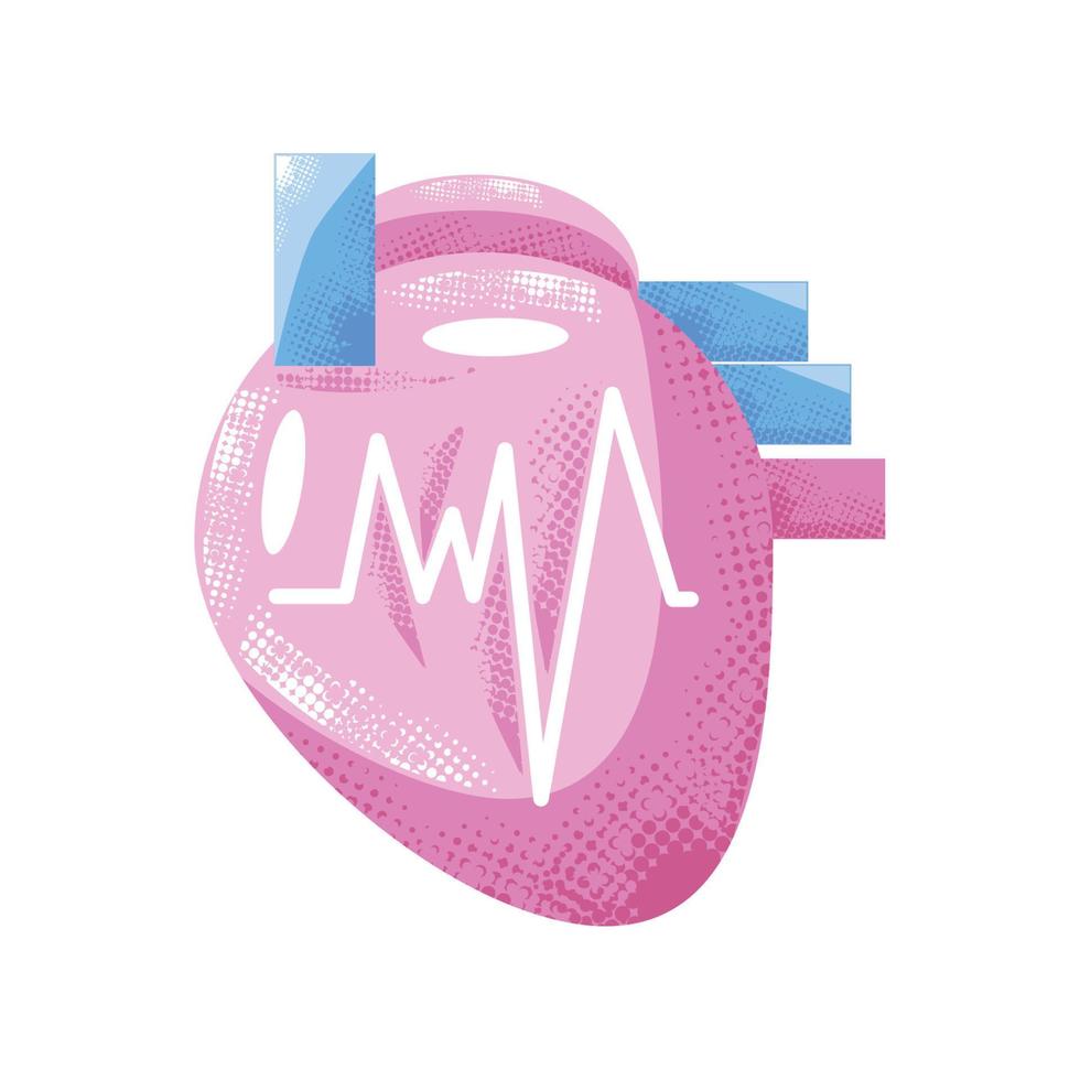 medicine heartbeat icon vector