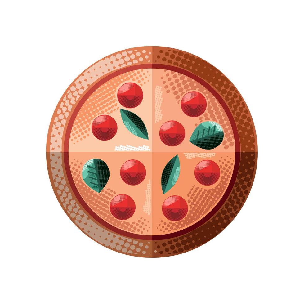 pizza italian food vector