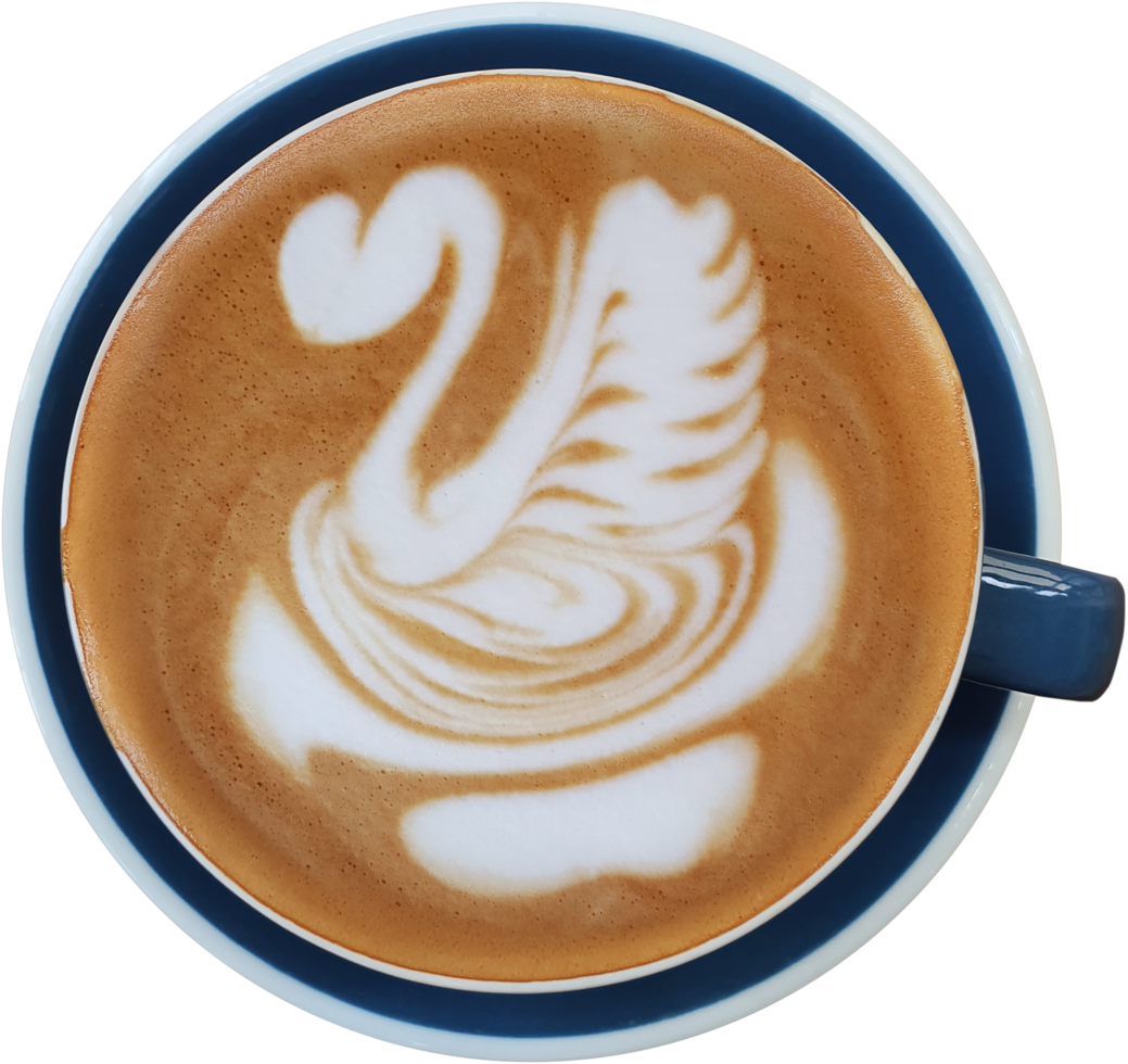 Op View Of A Mug Of Latte Art Coffee 16757201 PNG op-view-of-a-mug-of-latte-art-coffee-16757201-png