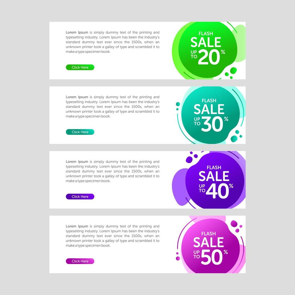 Modern and Colorful Fluid Banner Sale vector