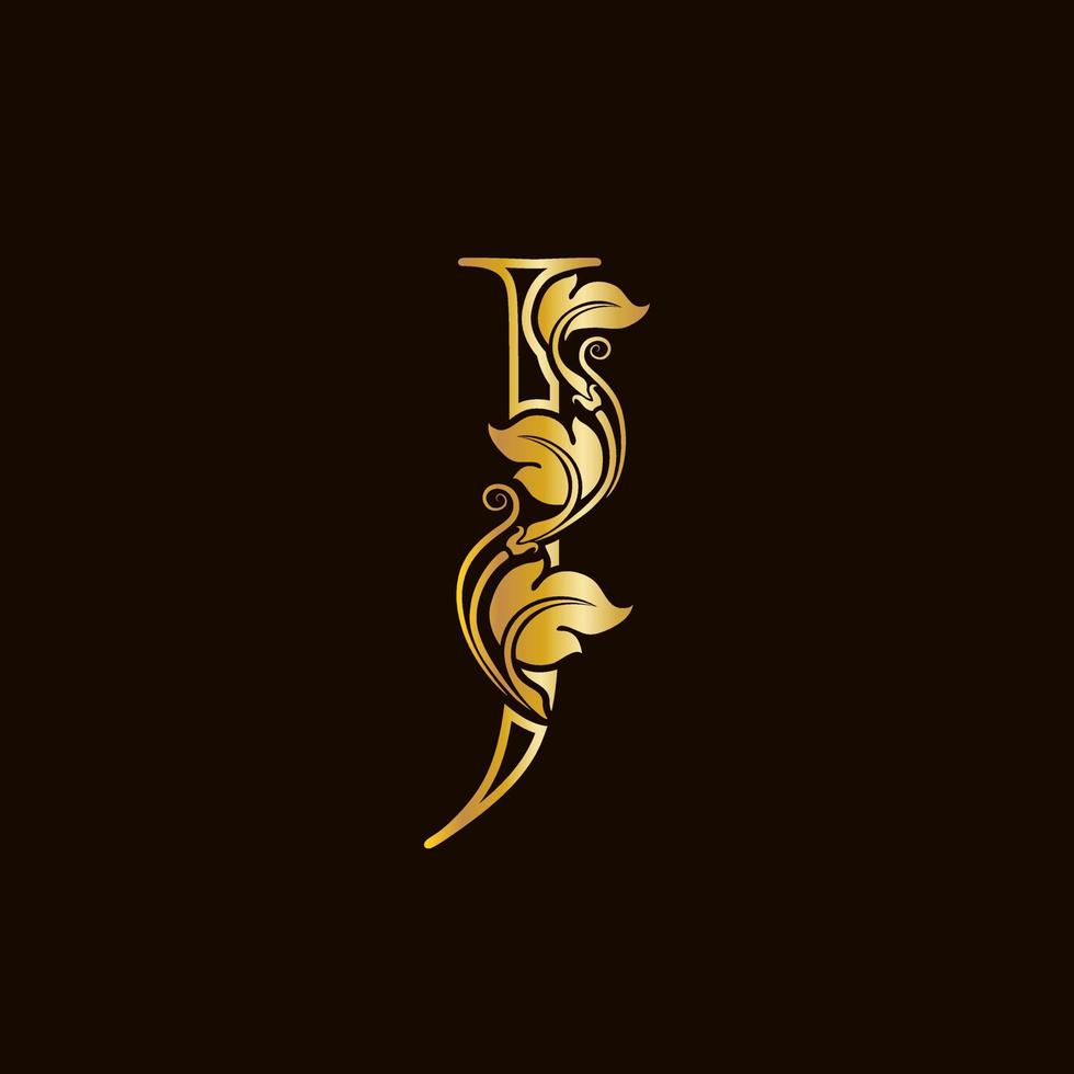 Luxury Initial Golden J vector