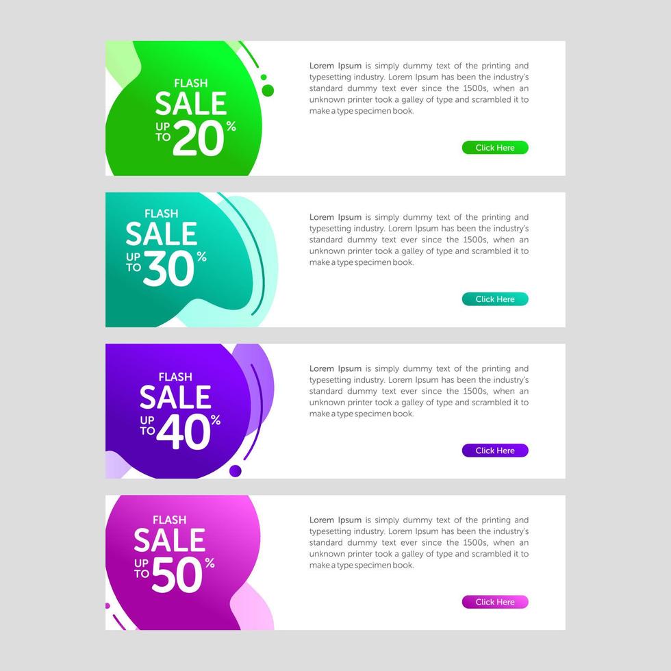 Modern and Colorful Fluid Banner Sale vector