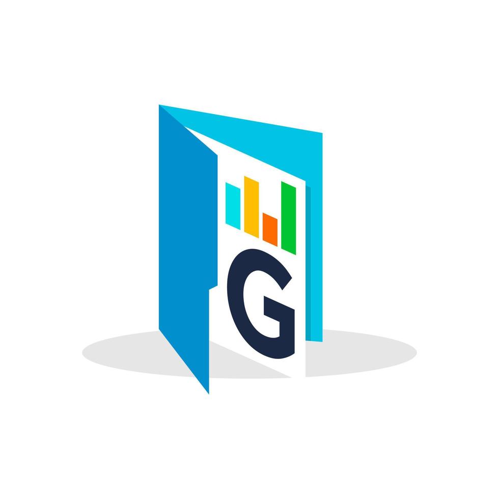 Initial G Chart Folder vector