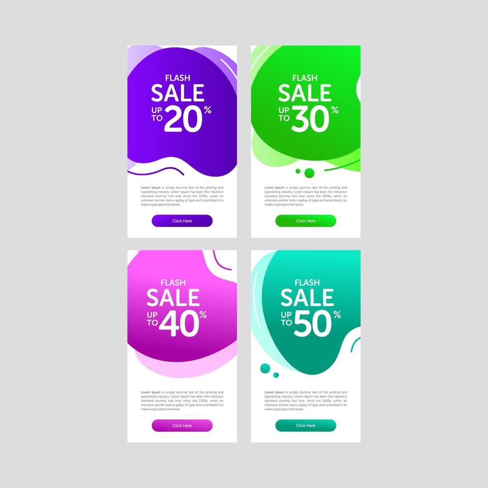 Modern and Colorful Fluid Banner Sale vector