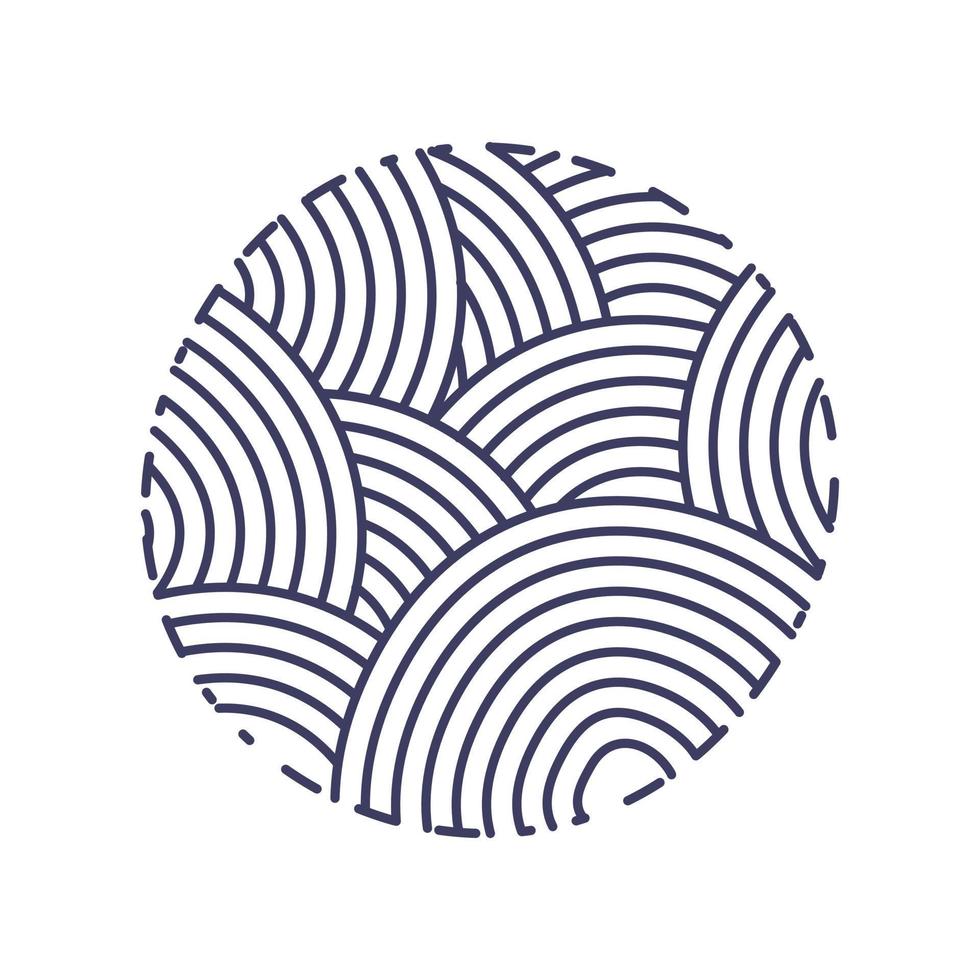 logotipo de hilo circular vector