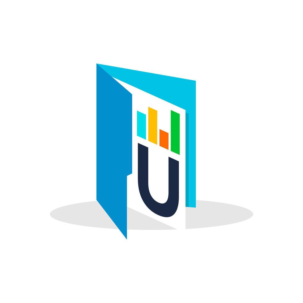 Initial U Chart Folder vector