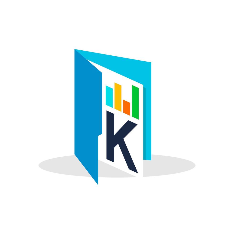 Initial K Chart Folder vector