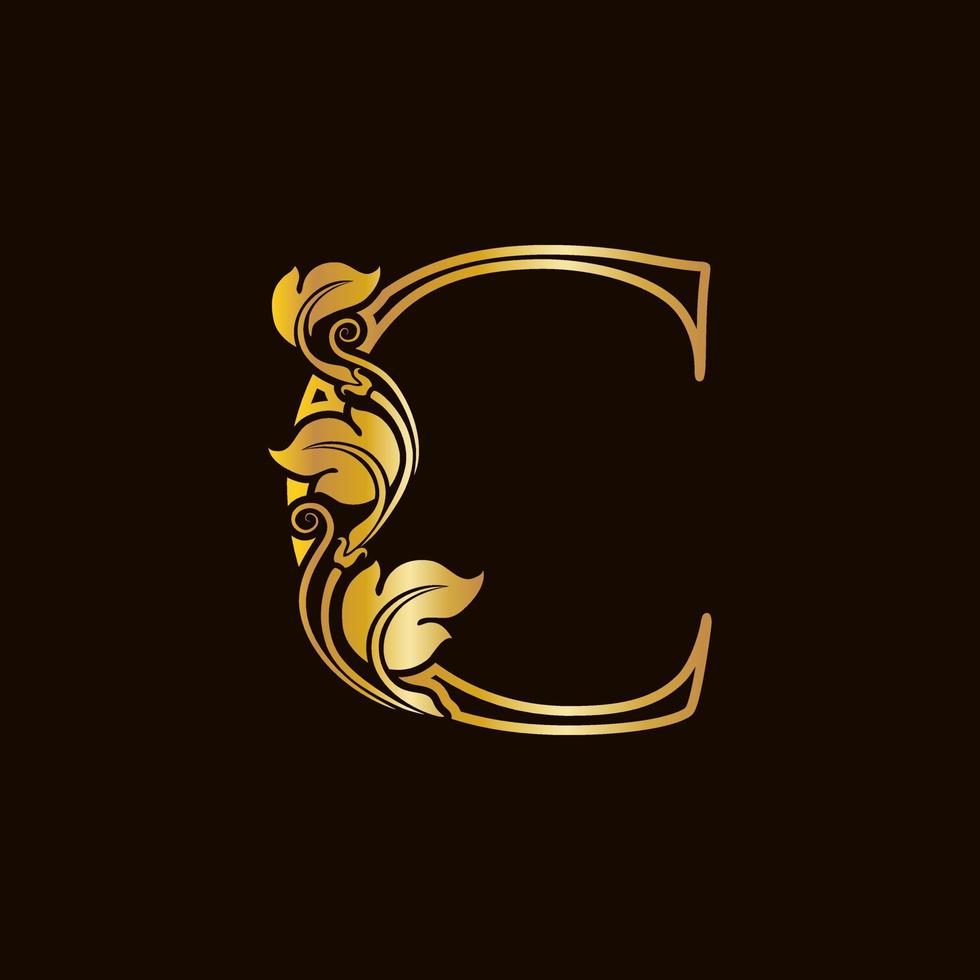 Luxury Initial Golden C vector