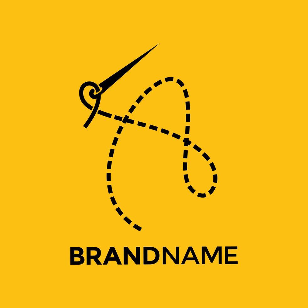 Initial A Needle Logo vector