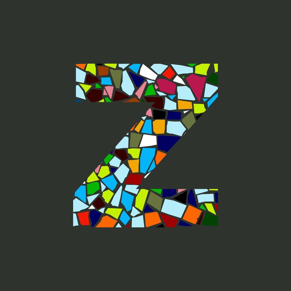 Initial Z Mosaic Logo vector