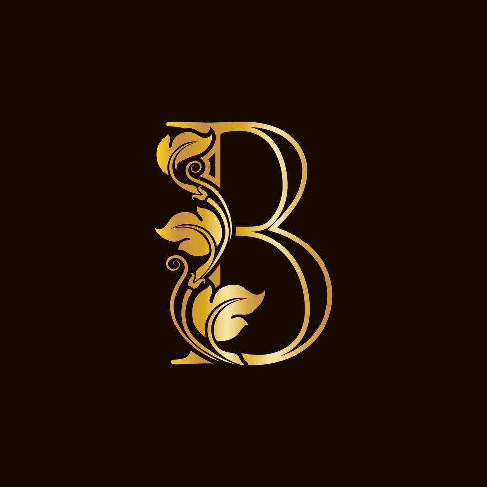 Luxury Initial Golden B vector