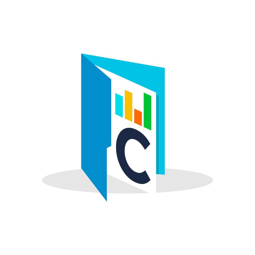 Initial C Chart Folder vector
